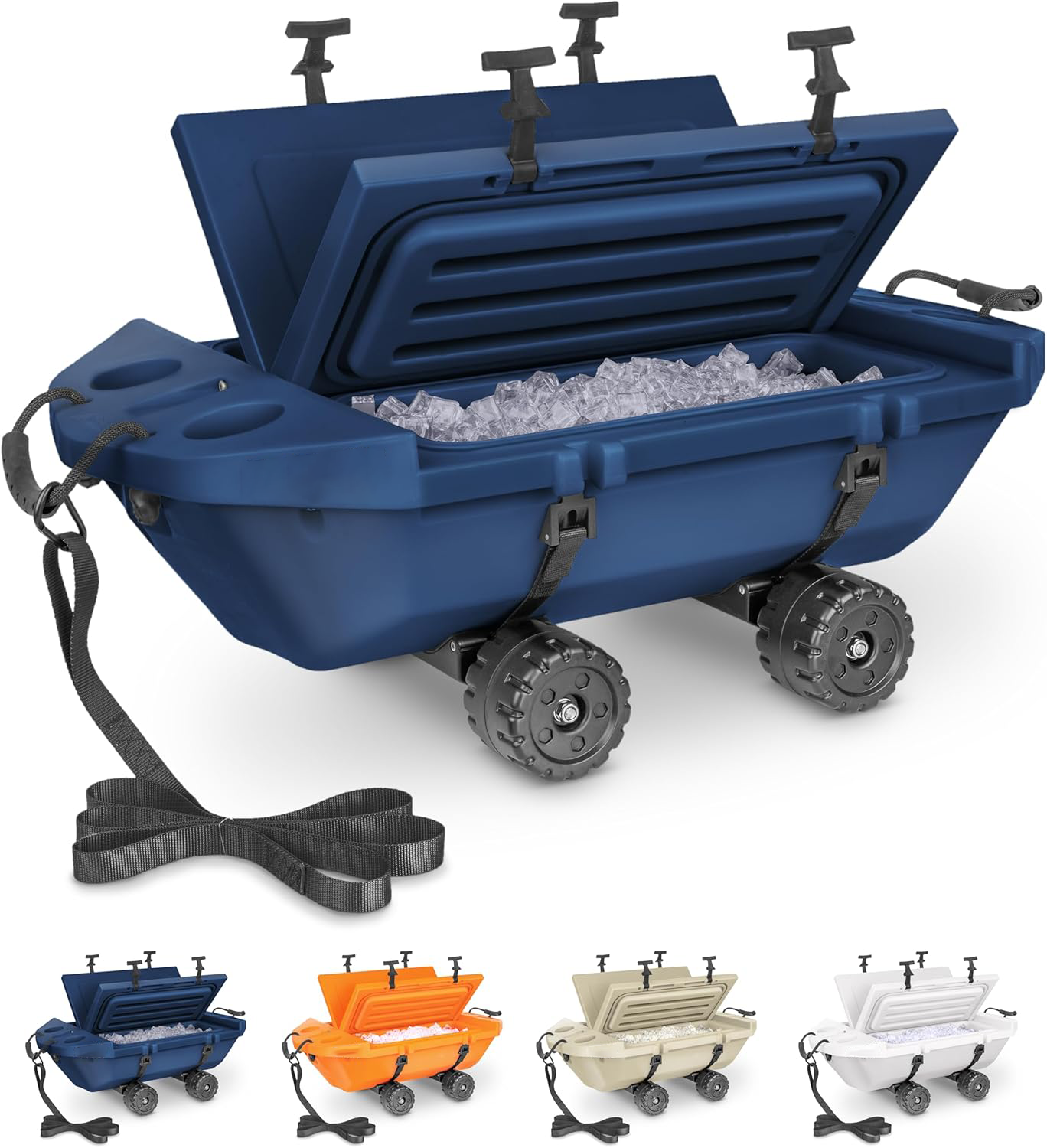 Crawler Cooler with Wheels – 40 QT Amphibious Floating Cooler & Dry Storage Vessel
