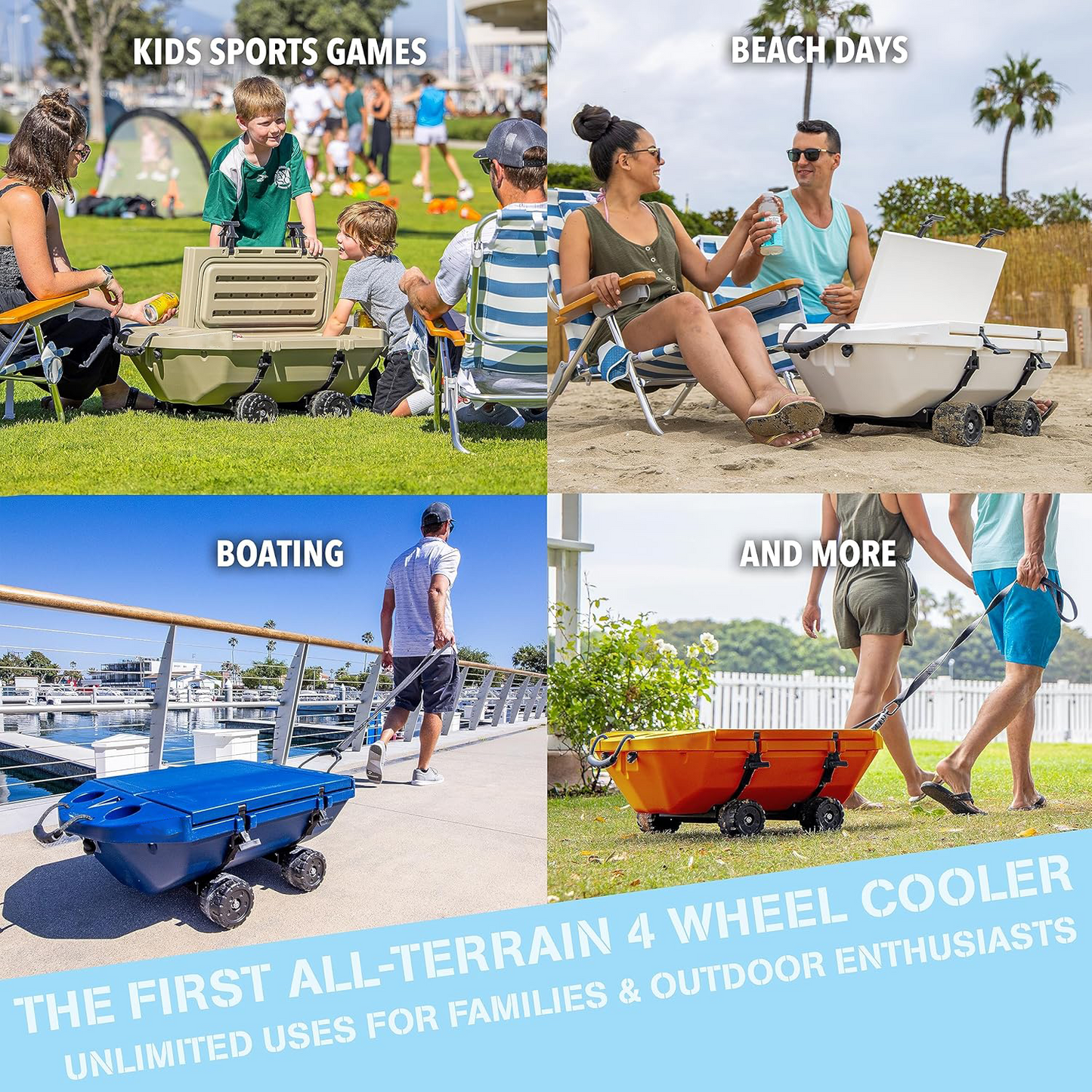 Crawler Cooler with Wheels – 40 QT Amphibious Floating Cooler & Dry Storage Vessel